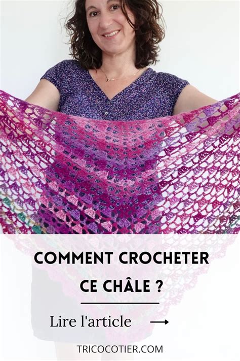 Louma un châle facile et élégant au crochet avec de la dentelle