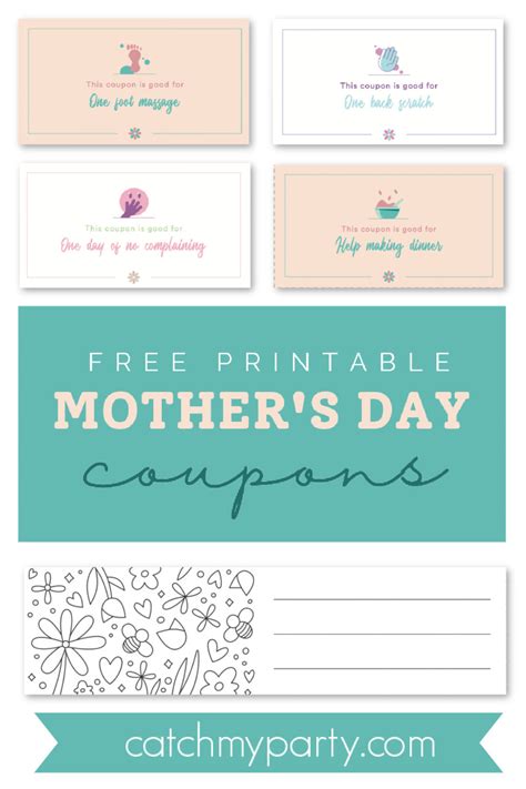 Free Printable Mothers Day Coupons Catch My Party