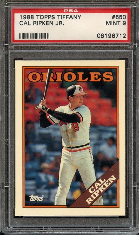 Lot Detail 1988 TOPPS TIFFANY 650 CAL RIPKEN JR PSA MINT 9