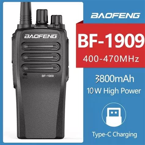 Radio Baofeng Bf-1909 Uhf 400-480 10w Bateria 3800mha 16ch | MercadoLibre