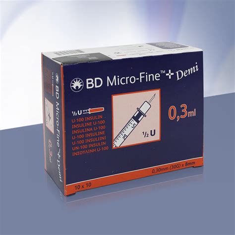 BD Micro Fine 0 3ml Insulin Syringe With 30G X 8mm Needle Pack Of 10