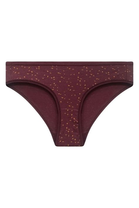 Buy Low Waist Printed Bikini Panty In Maroon Cotton Online India Best Prices COD Clovia