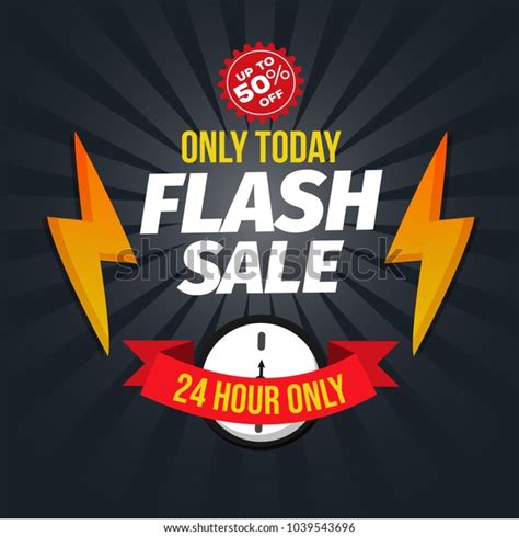 24 Hour Flash Sale Banner Vector Stock Vector Royalty Free 1039543696