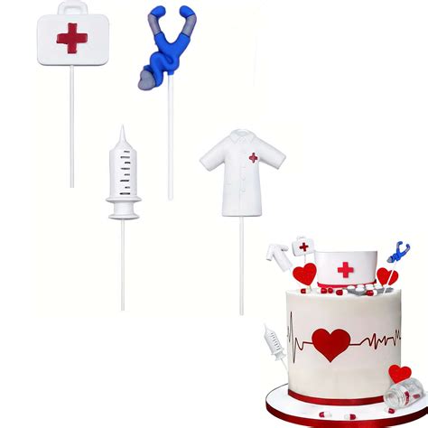 Nurse Cake Topper Nursing Cupcake Toppers Nurse Graduation Theme Party