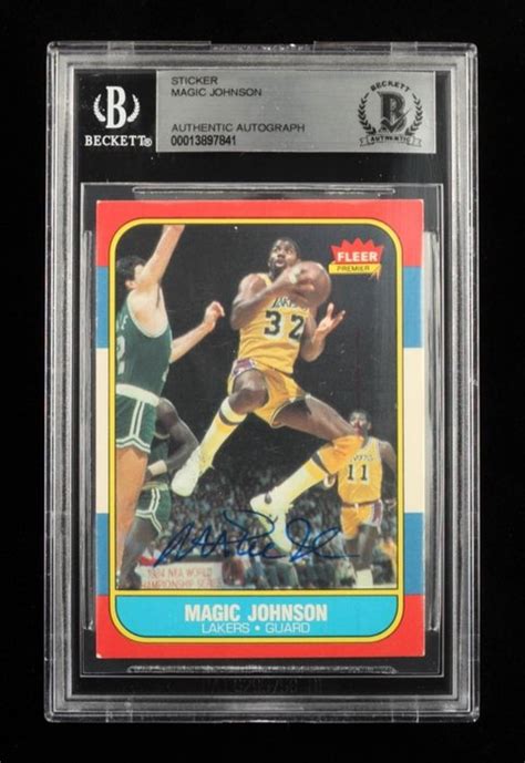 Fleer Magic Johnson Hand Signed Card Bgs Catawiki