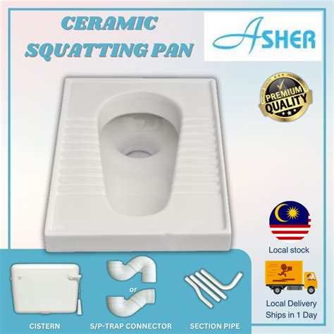 mm premium local white ceramic squatting pan  pvc high level