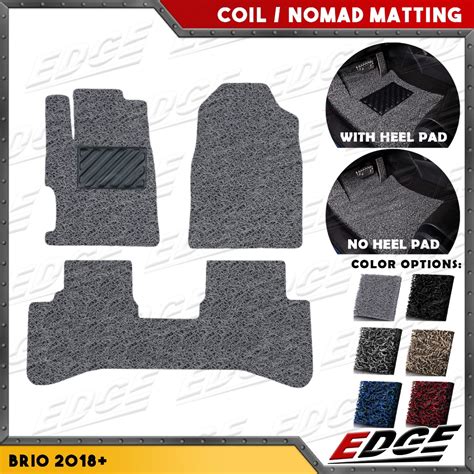 Coil Matting Honda Brio 2018 2024 Nomad Spaghetti Car Mat Floor