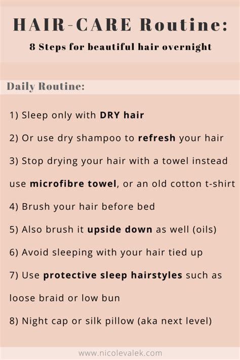 Beauty Sleep Hair Care Routine For Beautiful Hair Overnight