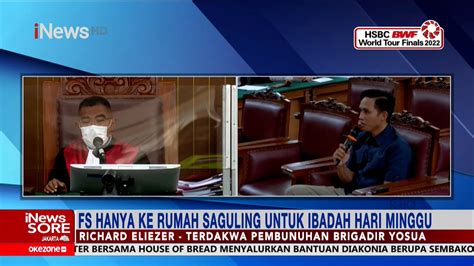 Bharada Eliezer Buka Bukaan Terkait Ferdy Sambo Didepan Hakim