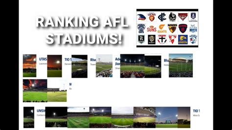 Ranking AFL Stadiums Tiermaker YouTube