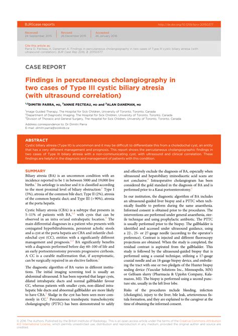 PDF Findings In Percutaneous Cholangiography In Two Cases Of Type III