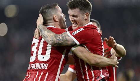 SC Freiburg Olympiakos Piräus 1 1 Schlussspurt glückt in der 93