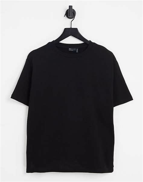 Asos Design Oversized Longline T Shirt In Black Asos