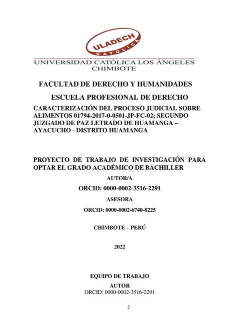 Trabjo De Investigacion 123 Facultad De Derecho Y Humanidades Escuela Profesional De Derecho