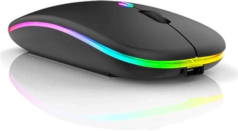 Mouse Sem Fio Recarreg Vel Wireless Bluetooth Led Rgb Ghz Dpi