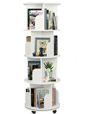 Nisorpa Tier Rotating Bookshelf Rotating Bookcase With Castors