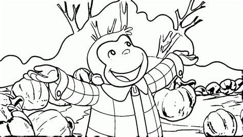 Curious George Halloween Coloring Pages - Coloring Home