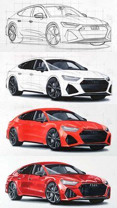 How to Draw a Realistic Audi RS7 with Markers - Step by Step Tutorial ...