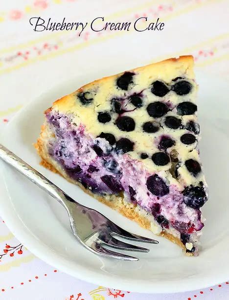 Blueberry Cream Cake Taste Of Recipe