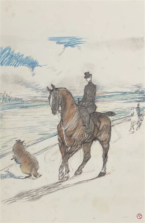 Sold Price Toulouse Lautrec Woman Riding Horse With Dog 1