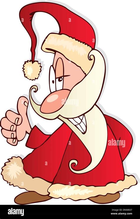 Cartoon Illustration Of Cheerful Santa Claus Stock Vector Image Art