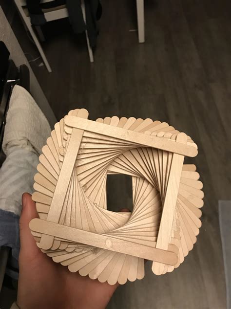 The Inner Shape Of This Random Popsicle Stick Creation I Made R