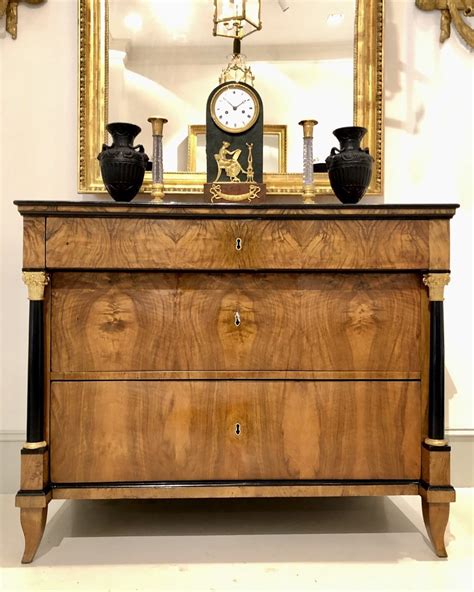 Proantic Commode Originale Biedermeier En Noyer