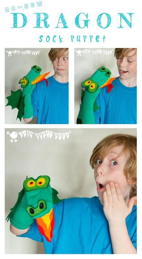 Make An Easy No Sew DRAGON SOCK PUPPET Great For Imaginative Play