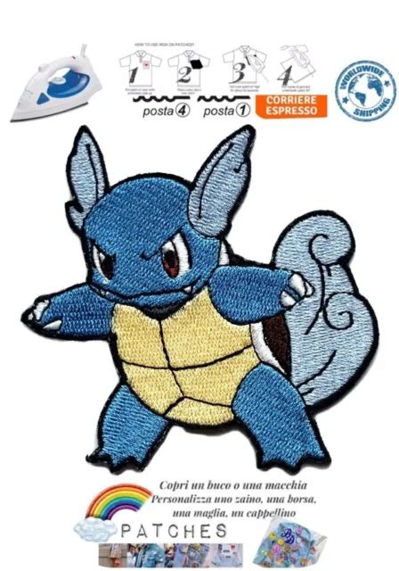 Patch Wartortle Pok Mon Toppa Termoadesiva Iron On Reptilian Monster