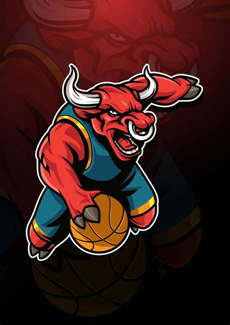 Bulls Basketball Mascot Logo 255732 Vector Art at Vecteezy