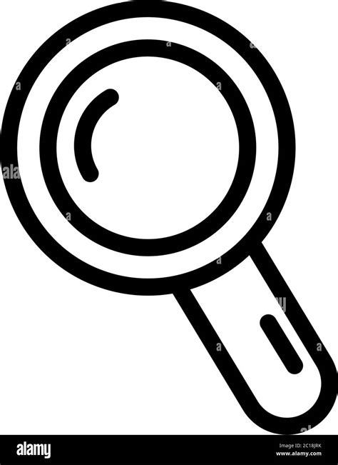 Magnifying Glass Line Icon In Flat Style Vector For App Ui Websites