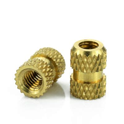 China Knurled Brass Insert Nut M2 M3 M4 M5 M6 M8 Threaded Nuts For Plastic Hot Melt Insert Nuts