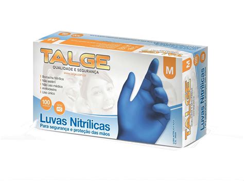 LUVA NITRÍLICA AZUL DESCARTÁVEL TALGE CA 29509Talge