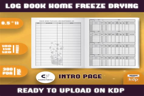 Home Freeze Drying Log Book Graphic By Mrphoenix · Creative Fabrica