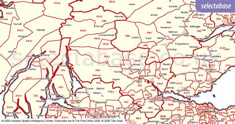 uk postcode area maps selectabase