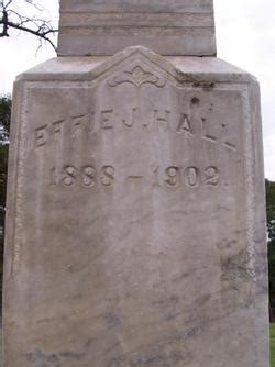 Effie Hall Find A Grave Memorial