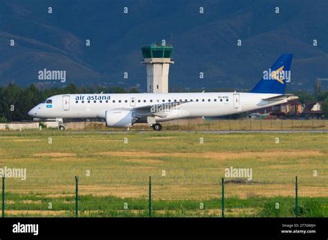 Aircraft Of Air Astana Embraer 190 E2 Taxiing New Airplane Embraer