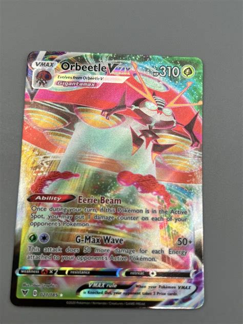 ORBEETLE VMAX Pokemon TCG SWSH Vivid Voltage 21 185 Full Art Rare EBay