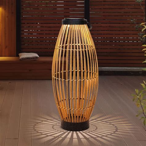 Pearlstar Solar Floor Lamp Outdoor Decorations For Patio 24 Large