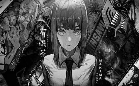 Chainsaw Man Makima Chainsaw Man Monochrome Denji Chainsaw Man