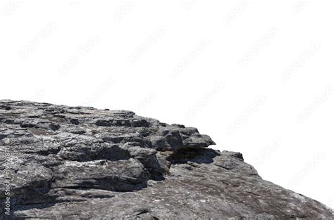 Cliff Stone Isolated On White Background Stock Photo Adobe Stock