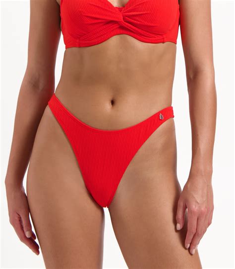 Fiery Red High Leg Bikini Hose Beachlife Kostenloser Versand