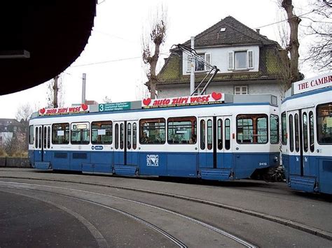 VBZ Motorisierter Beiwagen Be 2 4 2415 Linie 3 Beim Klusplatz