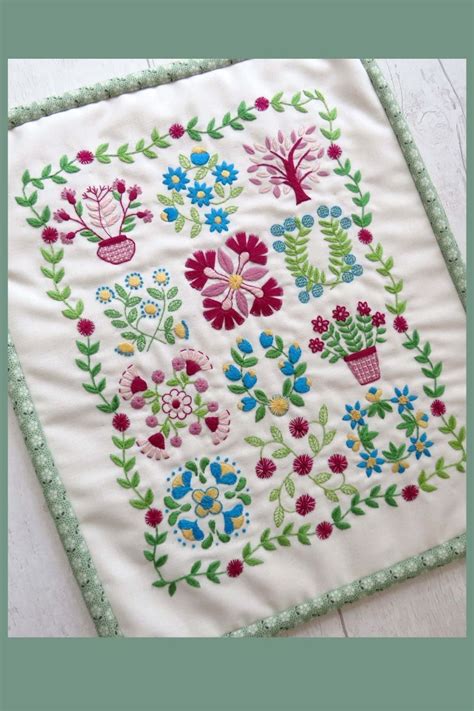 How To Make A Beautiful Wall Hanging From Your Completed Embroidery Stitchdoodles Crewel