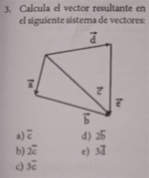 Solved Calcula El Vector Resultante En El Siguiente Sistema De