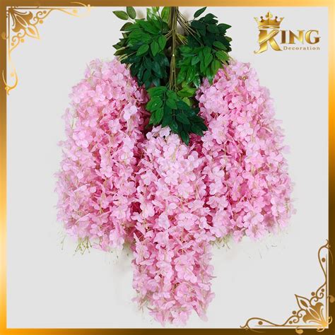 Jual HQNT3615 1 Lusin 12 Pcs Juntai Wisteria Jumbo Gantung Daun