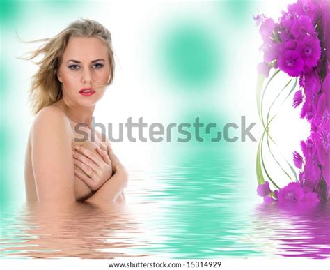 Portrait Nude Blonde Blue Eyes On Stock Photo Shutterstock