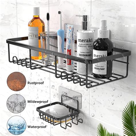 Dingxi Shower Caddy Packs Shower Shelves Adhesive Shower Organizer