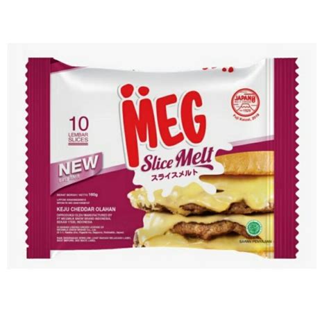 Jual MEG CHEESE Keju Cheddar Slice Melt 10 Lembar Halal Easy Melt