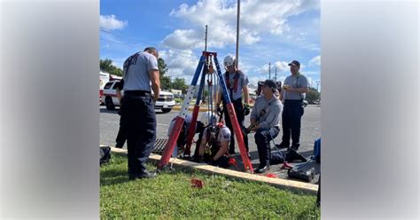 Marion Firefighters Rescue Two Ducklings Trapped In Storm Drain Ocala